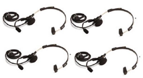 Lot of 4 Motorola 53865 Headsets HMN9038 for CLS RDM DTR RDX RMU Two Way Radios