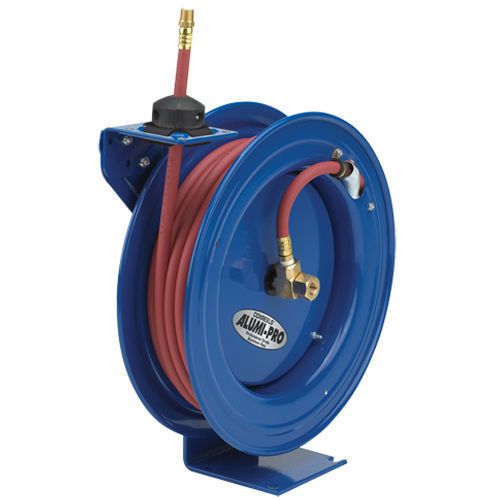 COXREELS P-LP-125-AL Alumi-Pro with 1/4 inch X 25 Feet of 300 PSI air hose