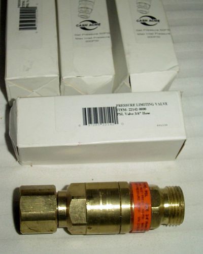 Qty/ Lot of 4 Pressure Limiting/Reducing Valves~3/4&#034; Hose~~Cash Acme 22142-0000