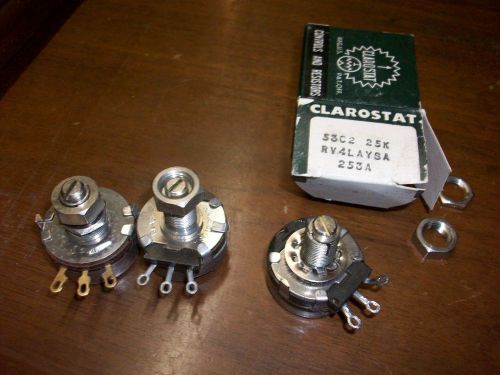 Clarostat 253A - clu -21541 - 19-7423 Three potentiometers    1-b-2