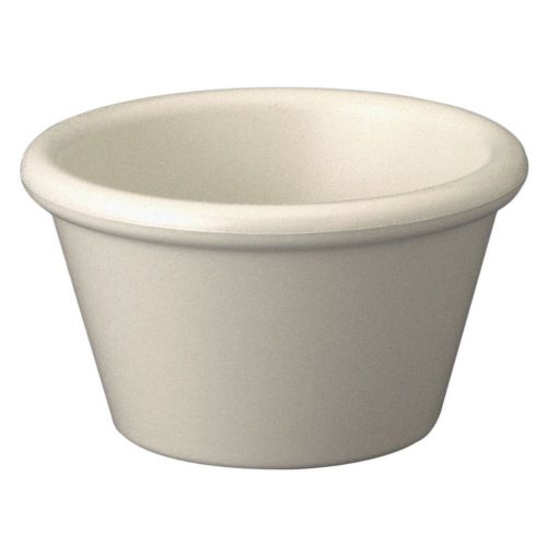 Gessner 0394 Bone Melamine 4 Oz. Smooth-Sided Ramekin - Dozen