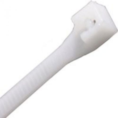 100Pk Double Lock Standard Cable Tie, 1-3/8&#034;, Nylon, Natural, 6&#034; L 46-206 Nylon