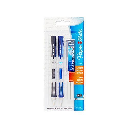 Paper Mate Clear Point 0.5mm Mechanical Pencil Starter Set Assorted Color New