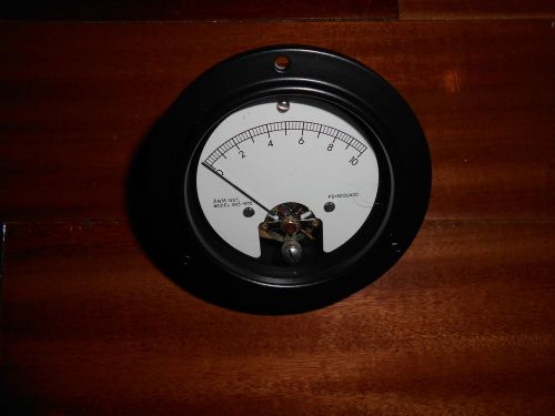 PANEL METER -- A&amp;M INST -- 0 TO 10 SCALE -- FULL SCALE 500UADC -- 3.5&#034;DIAMETER