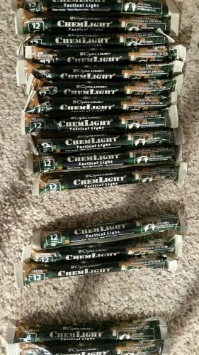 Lot of 16 Cyalume chem lights 11 yellow, 3 green, 2 blue