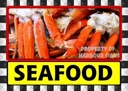 Seafood Decal 14&#034; Crab Legs Deli Cater Market Restaurant Food Truck Concession