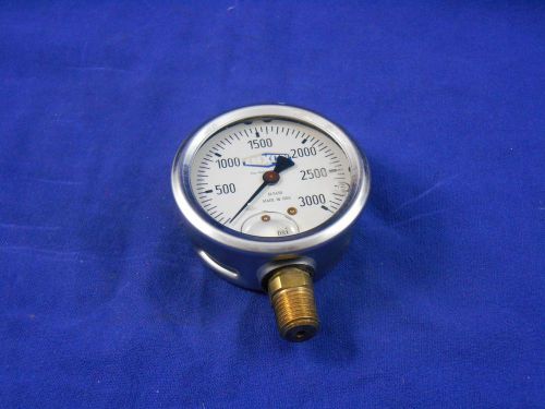 Dixon 3000psi High Pressure Liquid Filled Gauge Gage, GLS450, 1/2&#034; NPT