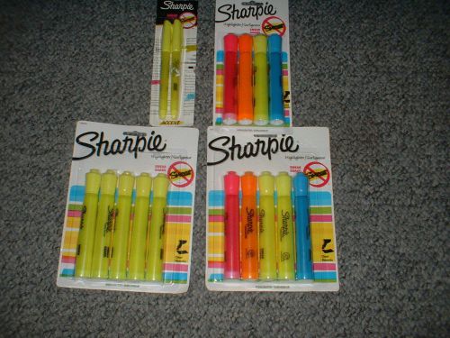 4 PACKAGES (16) SHARPIE HIGHLIGHTERS BRAND NEW &amp; SEALED IN BOX FREE SHIPPING