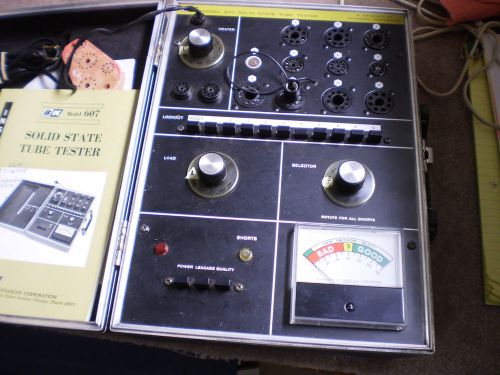 used, working,B &amp; K tube tester 607, BK instruction &amp; set up books