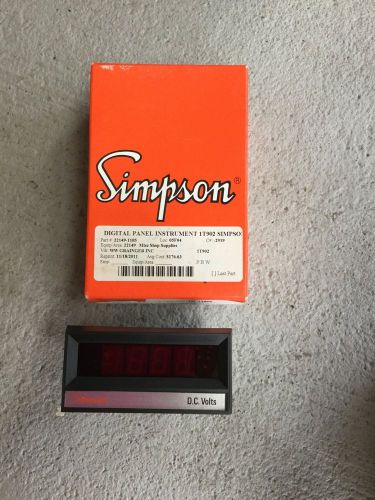 SIMPSON DIGITAL PANAL INSTRUMENT #2865  **NEW