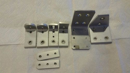 Aluminum Brackets - Some right angle, some flat - 8 pieces