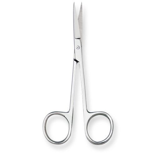 Stainless Steel Non Sterile Mirror Finish Straight Iris Scissor, 4-1/2&#034; Length,