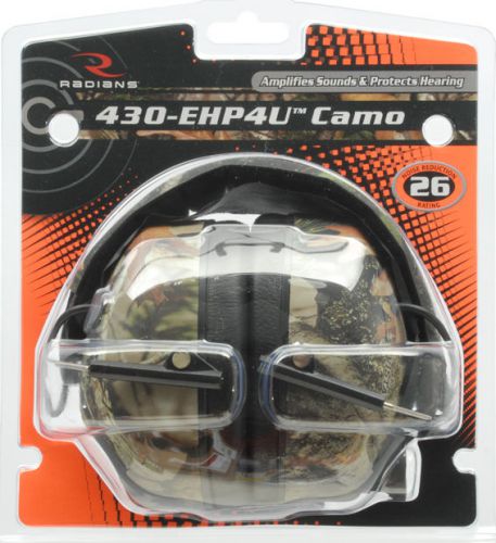 Radians 430 camo electronic sound amplification ear muff (compact folding) for sale