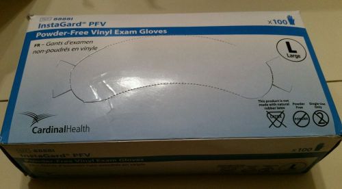 CardinalHealth 8888IB Large InstaGard PFV Vinyl PowderFree Exam Gloves 150/BOX