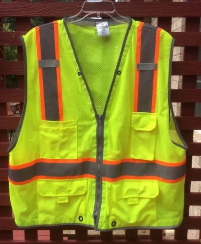 Ml Kishigo Class 2 Heavy Duty High Visibility Reflective Safety Vest  Size 3XL