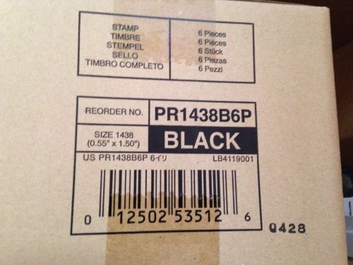 Stamps #1438  For Pro stamp Maker / 6 Pack New Black ink