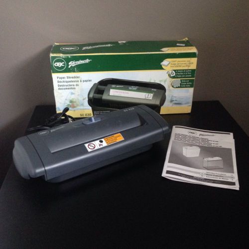 GBC Shredmaster SC 030 Paper Shredder, With Manual &amp; Original Packaging