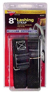 LASHING STRAP,8&#039; KEEPER 2/PK