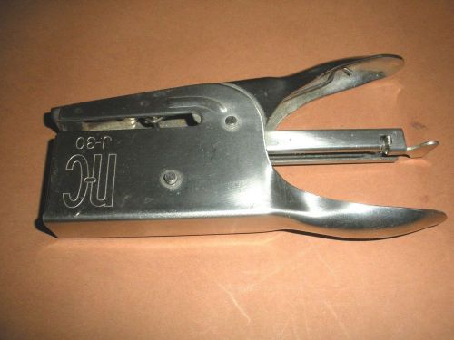 VINTAGE WORKING NEVA-CLOG STAPLER N-C J-30 PLIER HEAVY DUTY Excellent condition