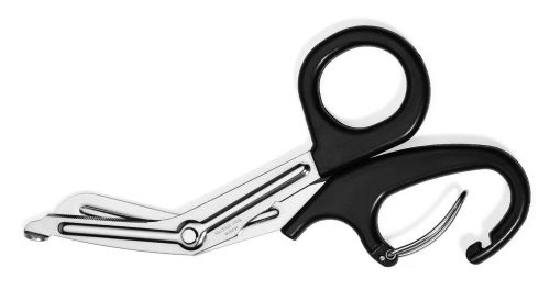 Nurse/EMT/Medical 7.5&#034; Trauma Bandage Scissors Shears Carabiner Black