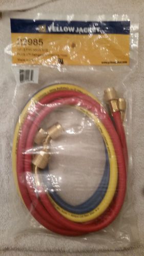 Yellow Jacket 22985 60&#034; 3 Pak HAVS RYB Plus II Refrigerant Charging Hoses