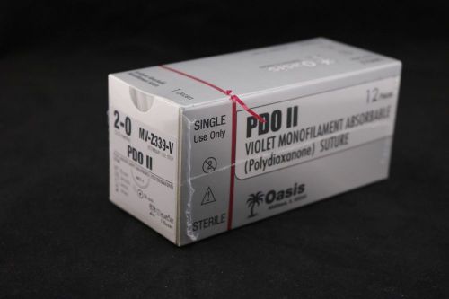 Veterinary PDO II Violet Monofilament Absorb. SZ 2-0/NCT-1, Vet Use Only, 2/bx