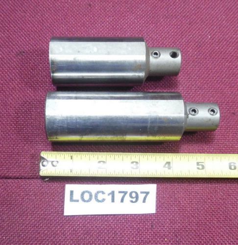 LOT OF 2 MTA 3/8 &#034; CNC LATHE TOOL EXTENSIONS 1 1/2 &#034; BODY ID LOC1797