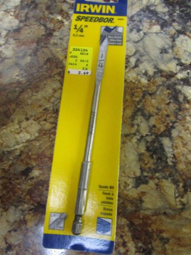 Irwin 88804 1/4&#034; Speedbor Blue Groove Spade Bit