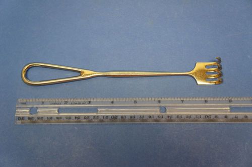 Weck retractor general oper volkman 4 sharp prong loop handle 8.5&#034; for sale