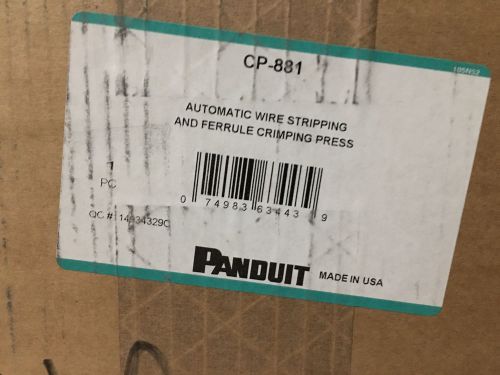 Panduit cp-881 semi-automated ferrule strip &amp; crimp tool for sale