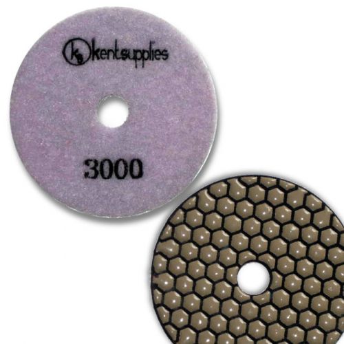 KENT Premium Quality 4&#034; DRY Grit 3000, 2mm Thick, Diamond Polishing Pad, Granite