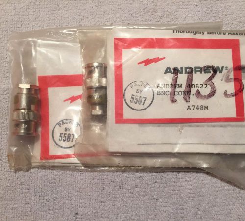 LOT of 6 - ANDREW PN: 40622 (And Similar) BNC CONNECTORS - BRAND NEW IN BAGS