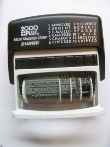 2000 PLUS® Self-Inking Micro Message Dater &amp; Phrase Stamp Dated til 2018 GUC