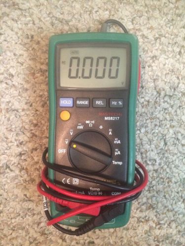 MASTECH MS8217 Digital Multimeter Auto-Range AC/DC V/A Res Temp Freq Meter B0271