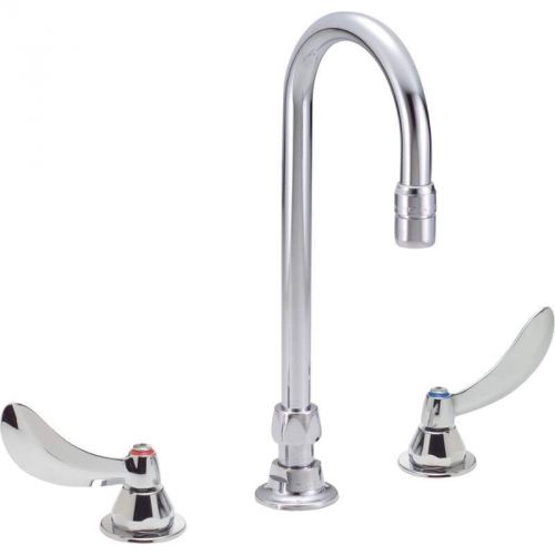 Commercial Bathroom Faucet double handled goose neck spout Delta 23C624