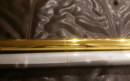 - Heat Applied Vinyl-  Bright Silver - 20&#034;x 5 feet with bonus 12&#034; x 20 gold