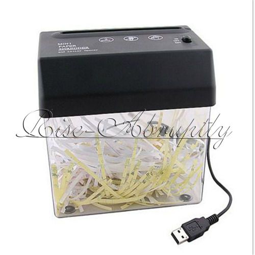 Portable USB Mini Paper Shredder Battery Electric Powered Paper Shredder Cutter