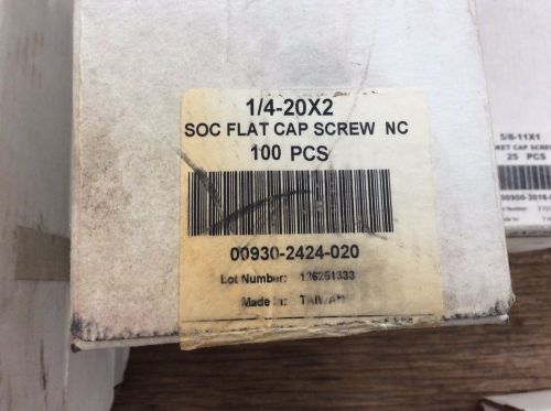 1/4x2&#034; SOC FLAT CAP SCREW, 100 PCS.