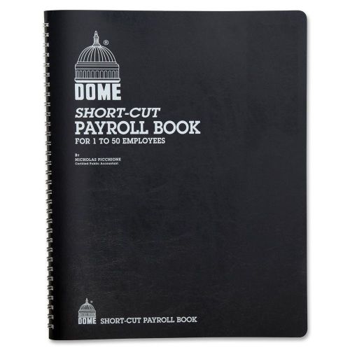 Dome 650 Payroll record single entry 1-50 employees 11-1/4x8-3/4 weekly wireb...