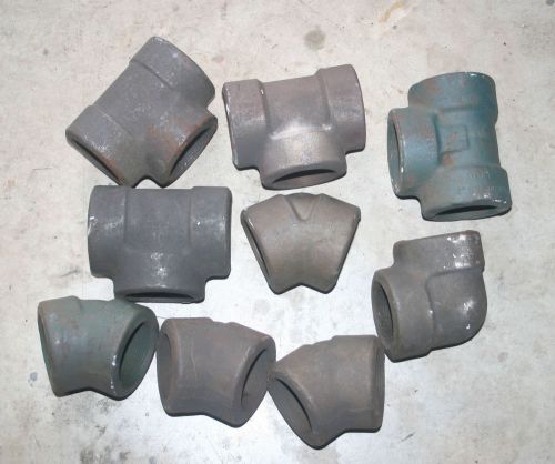 FORGED STEEL 2&#034; 3000# WOG PIPE FITTINGS 45 90 Tee