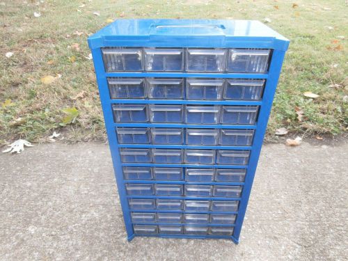 VINTAGE METAL 40 DRAWER NUT,BOLT,STORAGE CABINET ORGINIZER WITH PLASTIC TOP BASE