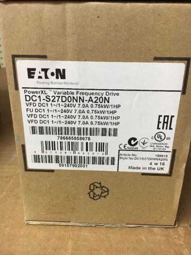 NEW Eaton DC1-S27D0NN-A20N PowerXL Variable Frequency Drive 200/240 VOLT 1 HP