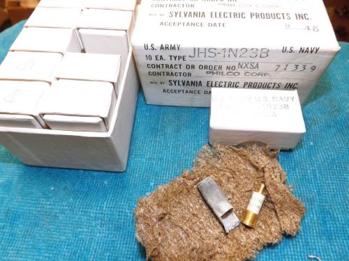 (10) NOS SYLVANIA 1N23B MICROWAVE DIODES - MIL SPEC JHS-1N23B