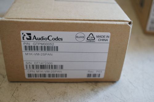 AUDIOCODES FASB00398/C08 TMX M1K-VM-2SPAN DUAL SPAN DIGITAL VOICE MODULE ASPECT