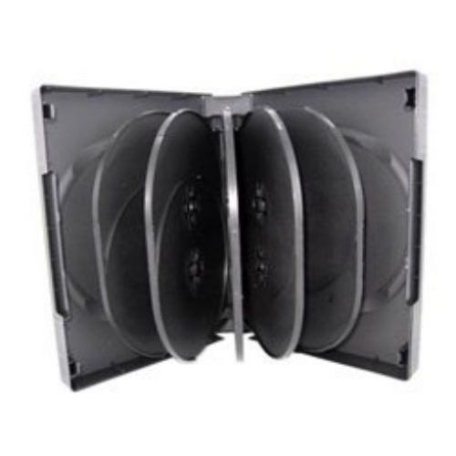 Mediaxpo Brand 10 Black 12 Disc DVD Cases