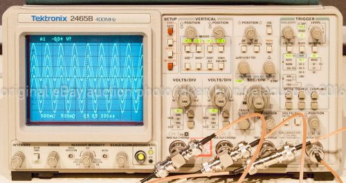 Tektronix 2465B 400MHz Oscilloscope SN B065365 3744 Hrs 283 Cycles Power On NR