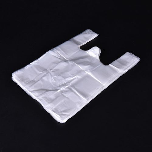 100x Design Plastic T-Shirt Retail Shopping Supermarket Bag Handles Packaging TS