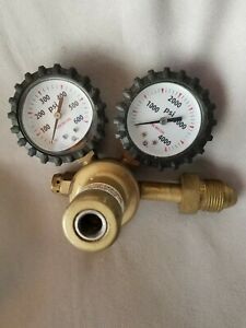 Uniweld 415B  RHP400 Nitrogen Reg GAUGE ASSEMBLY 0-600 PSI  0-4000 PSI STEAMPUNK