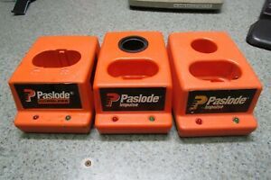 LOT OF 3: PASLODE  901230 &amp; (2) 900476  Charger Base ONLY
