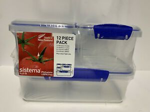 Sistema  Klip It  Clear  Food Storage Container Set  6 pk